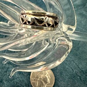 Handmade Elephant Spinner Sterling Ring